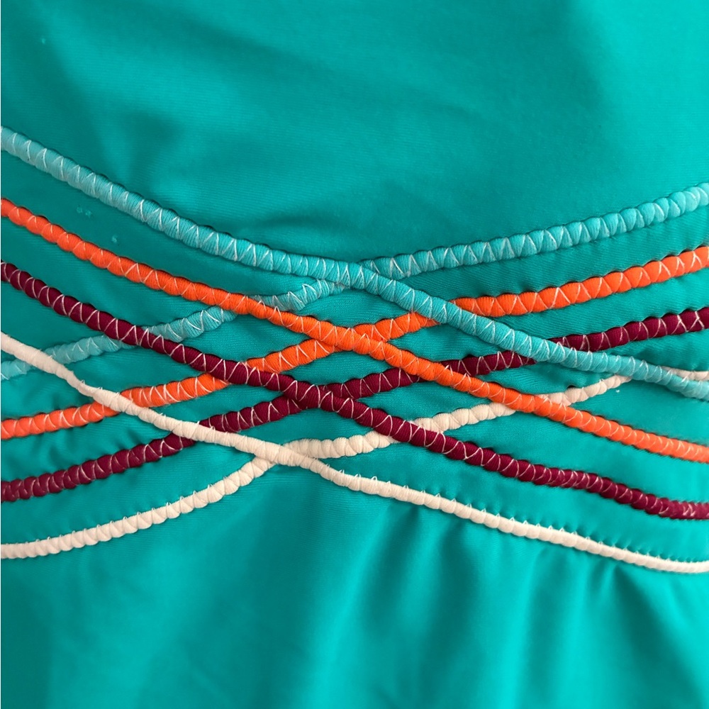 Christina Turquoise Tankini with Multicolor Straps - Picture 4 of 6